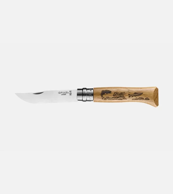 Navaja Opinel N°08 Animalia Pez | Cuchillo para Pesca Grabado