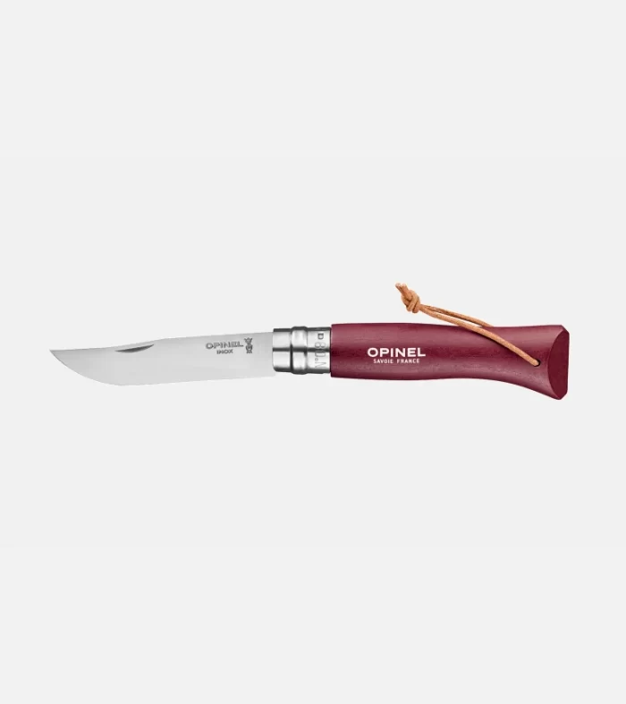 Navaja Opinel No. 08 Colorama Granate | Navaja Plegable Clásica